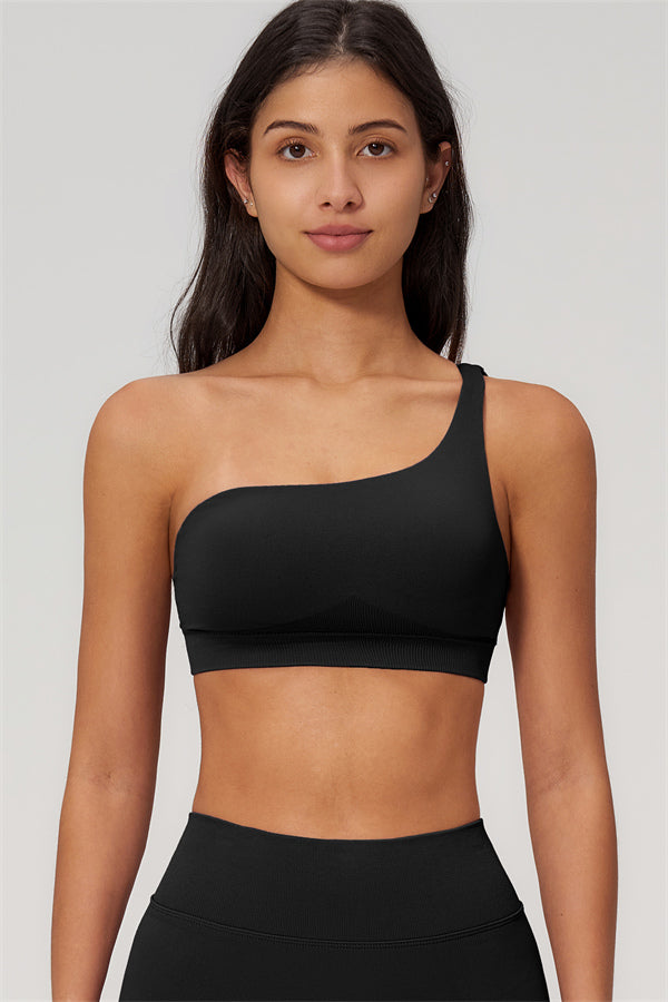 The Empower One-Shoulder Sports Bra