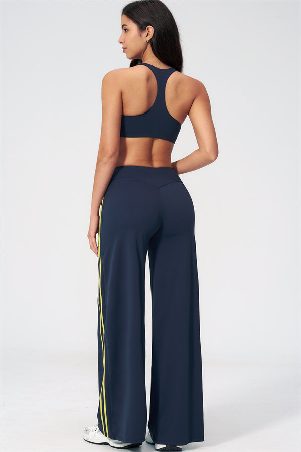 The Evoke Racerback Sports Bra Straight Leg Pants 2-Piece Set