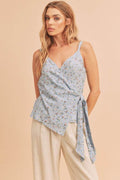 Aemi + Co Ditsy Floral Surplice Adjustable Straps Cami