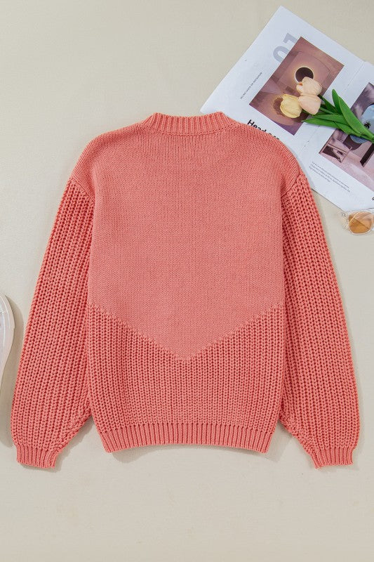 Pumpkin Embroidered Thanksgiving Holiday Sweater