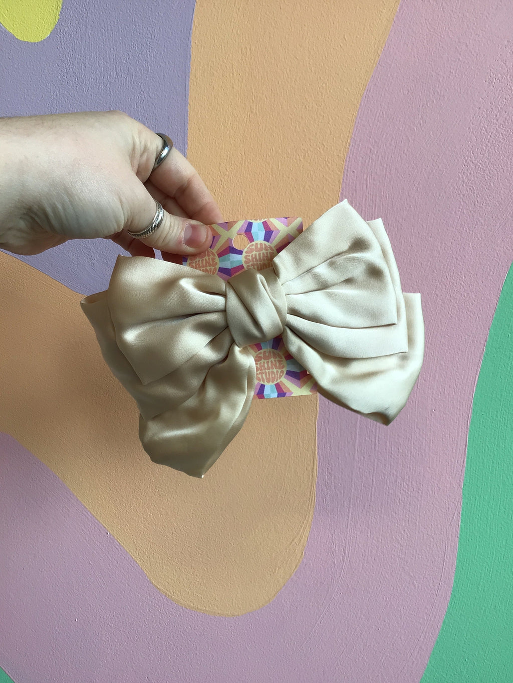 Oversized Satin Bow
