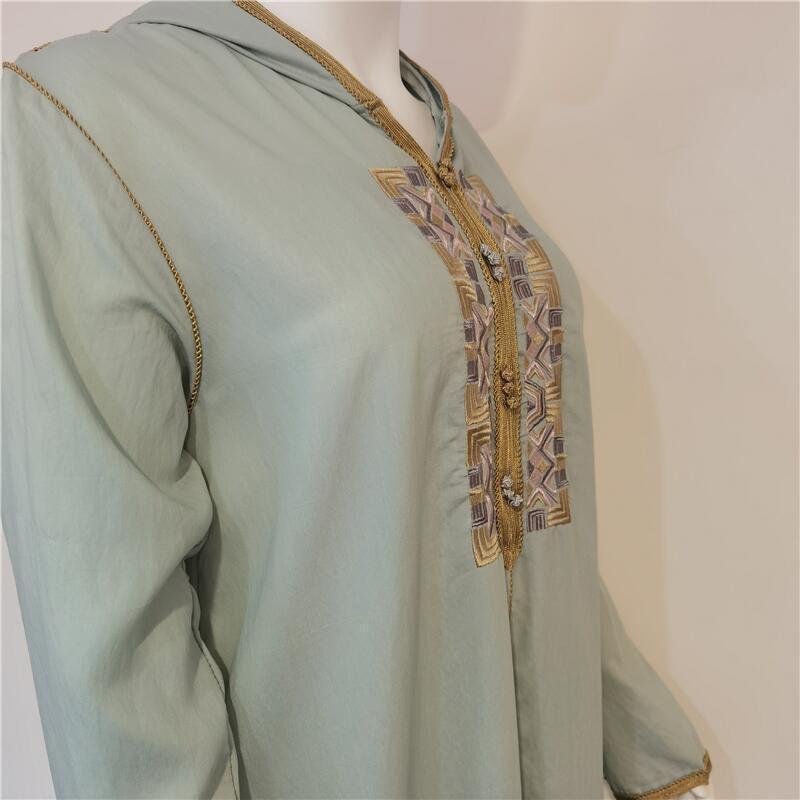 Fashion Casual Long Dress Embroidered Swing