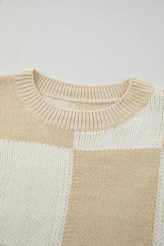 Abigail Print Drop Shoulder Sweater
