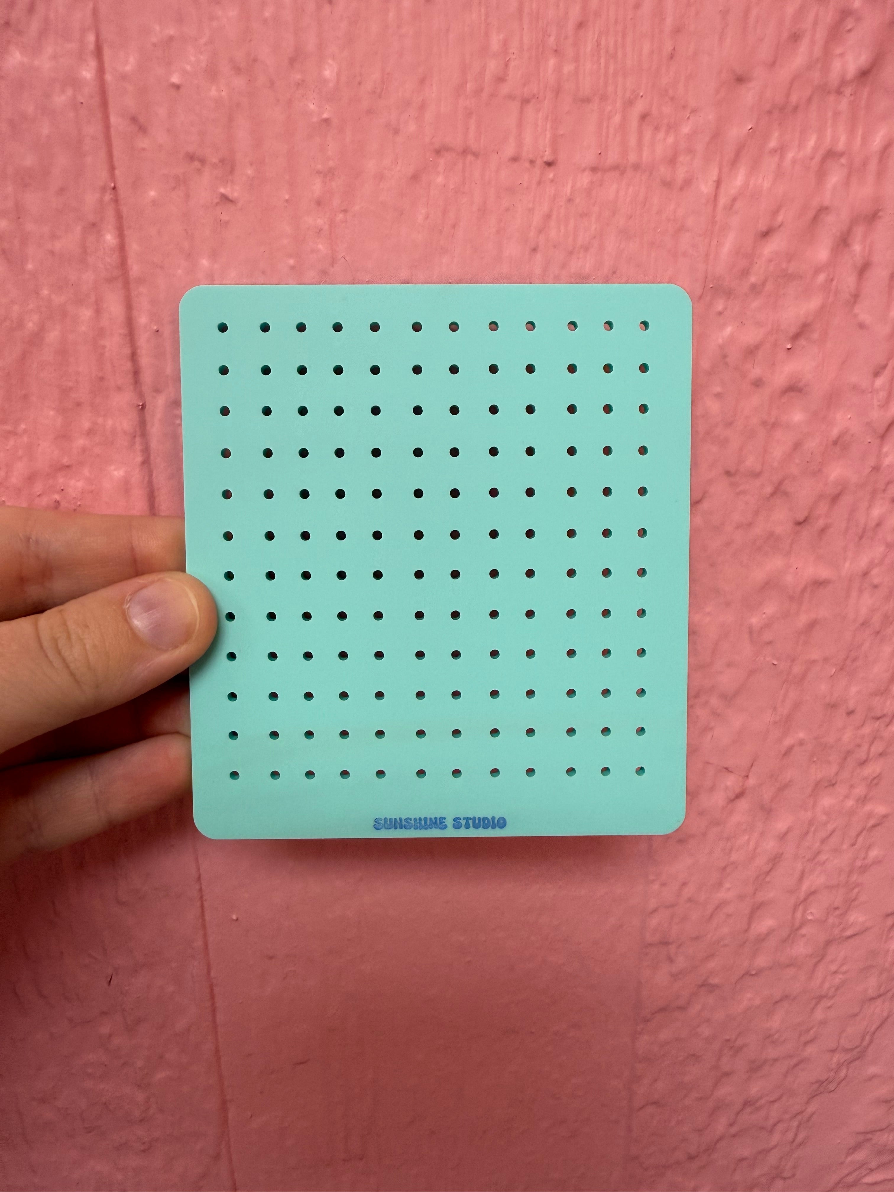 Matte teal travel earring holder