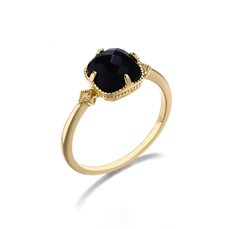 Japanese Light Jewelry Retro Natural Gem Ring