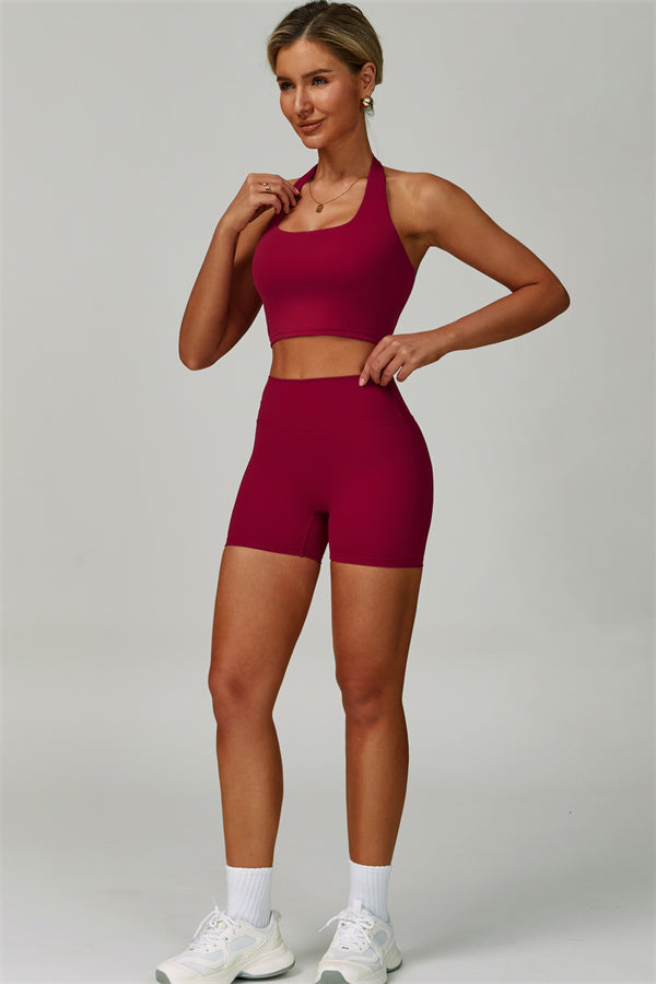 The Elixir Halter Crop Top Shorts 2-Piece Set