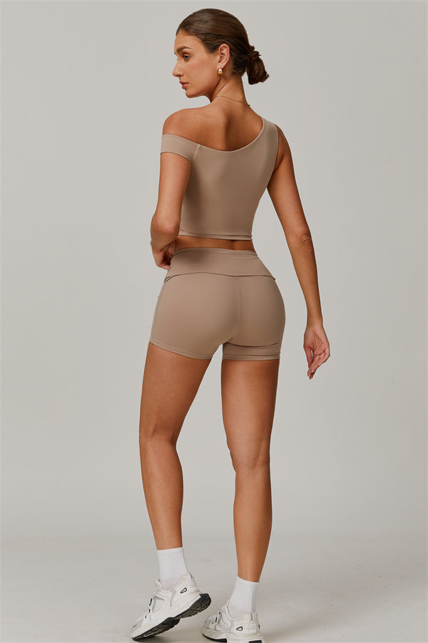 The Pearl Crop Top Shorts 2-Piece Set