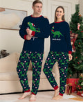 New Dinosaur Letter Print Parent Child Pajama Set