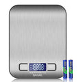 BAGAIL BASICS Digital Kitchen Scale Premium Stainless Steel Food Scales Weight Grams and Oz for Baking and Cooking 11lb/5kg with 0.1oz/1g Precision