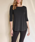 BAMBOO BOATNECK ELBOW SLEEVE
