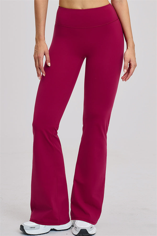 The Zestful Long Sleeve Crop Top Flared Leggings 2-Piece Set