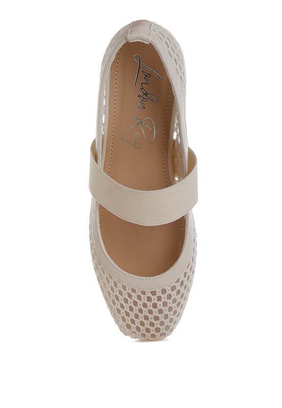 Nayela Mid-Foot Strap Ballerinas
