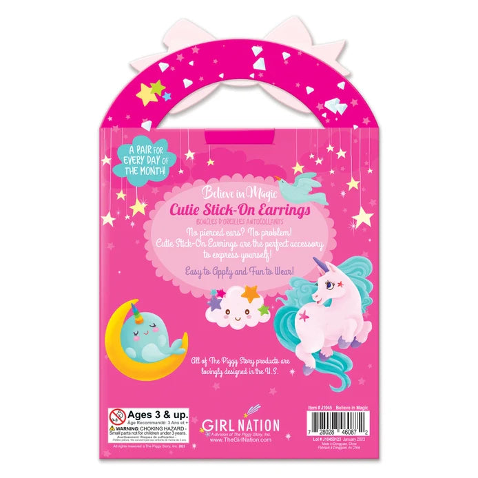 "Believe in Magic" Stick-On Earrings