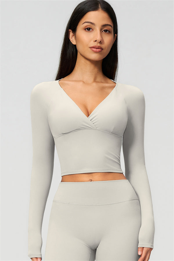 The Lox Long Sleeve Crop top Shorts 2-Piece Set