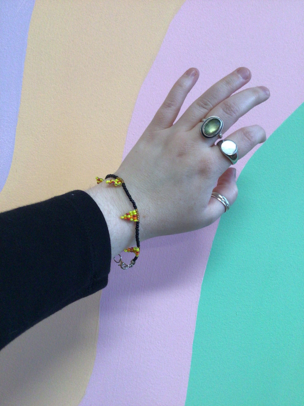 Beaded Pizza Bracelet