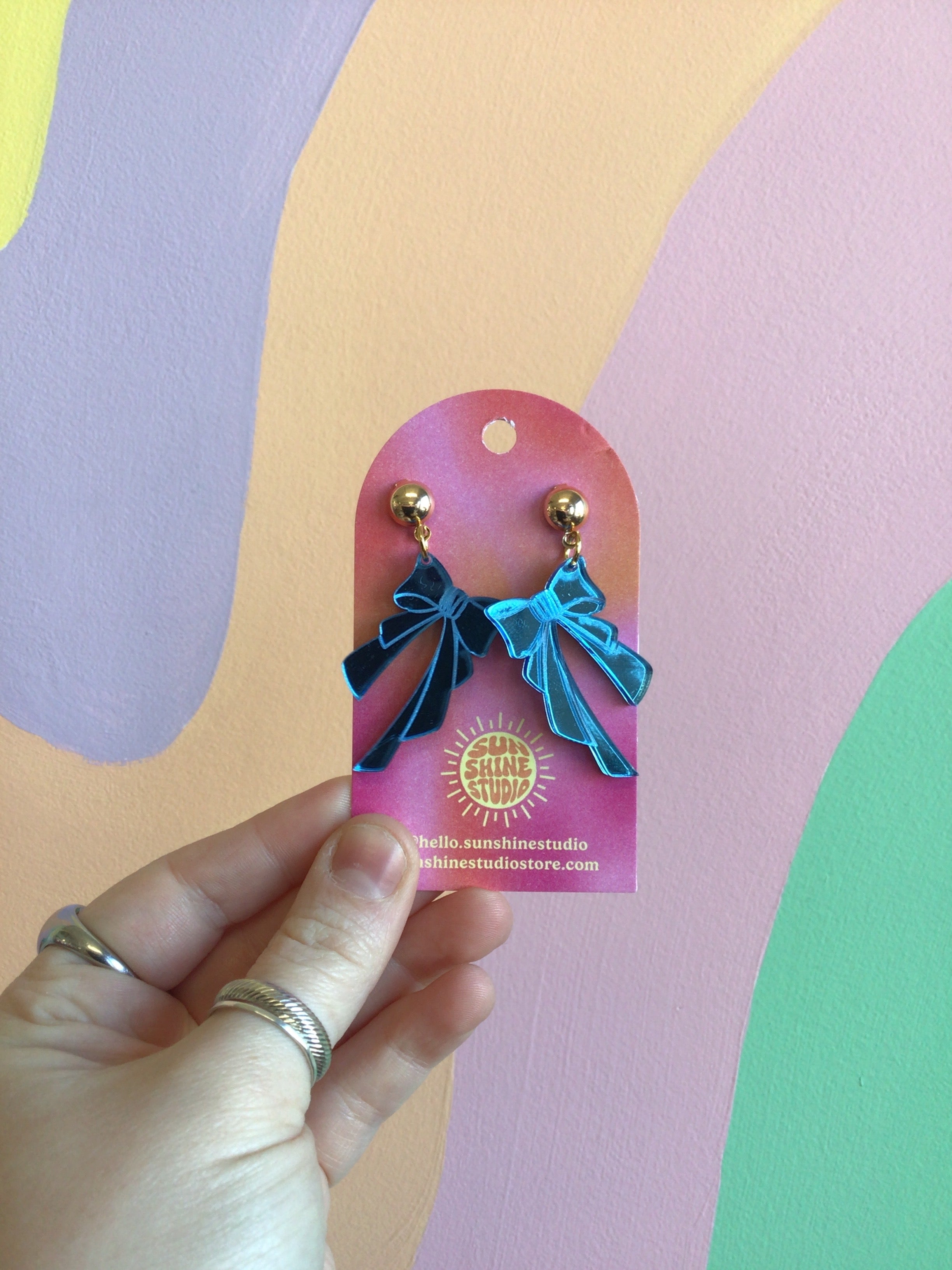 Acrylic Bow Dangles