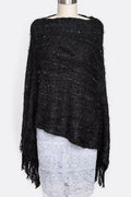 Sequins Plushy Fashion Poncho