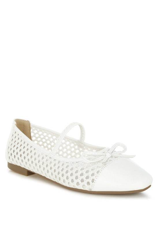 Omela Woven Bow Detail Ballerinas