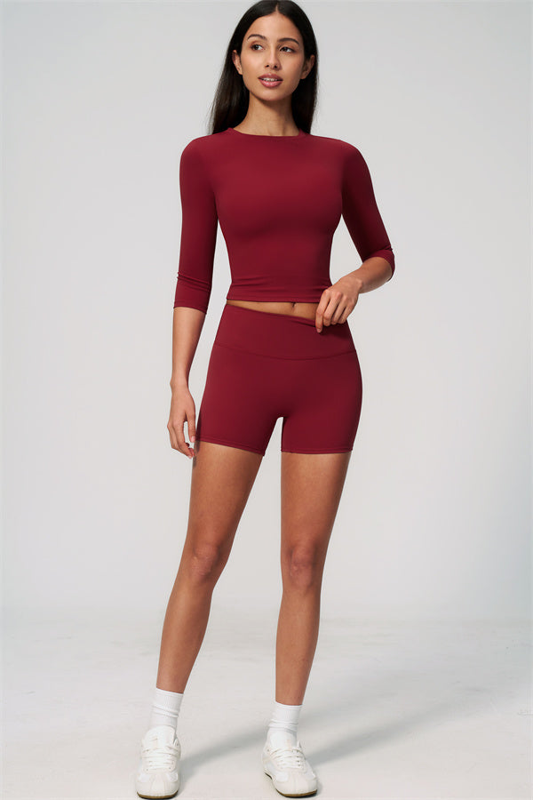 The Natalia Half-Sleeve Top Shorts 2-Piece Set