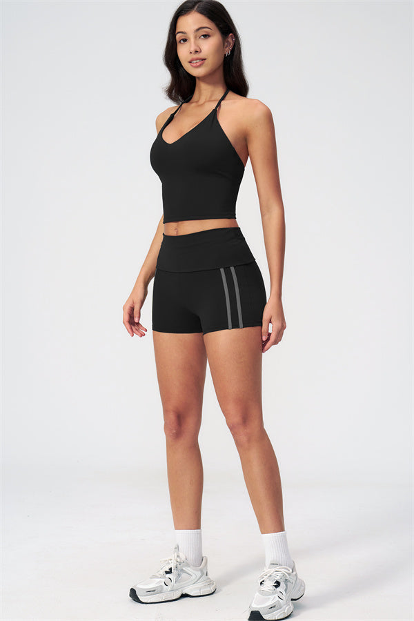 The Evoke Crop Top Shorts 2-Piece Set