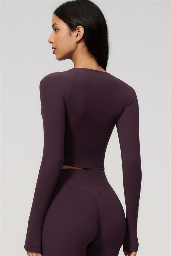 The Lox Long Sleeve Crop top Shorts 2-Piece Set
