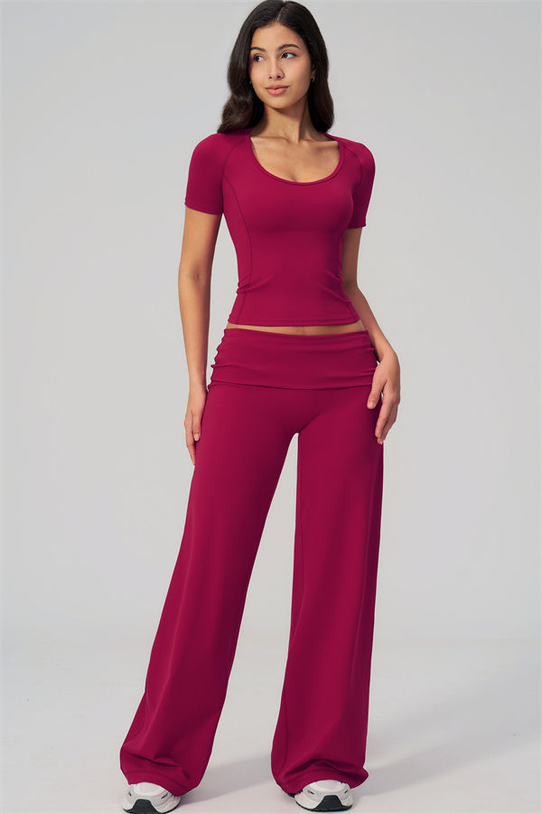 The Daring T-shirt Straight Leg Pants 2-Piece Set