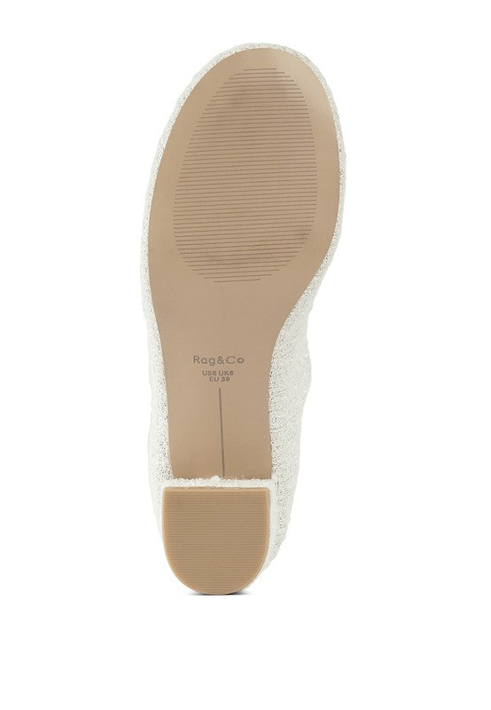 Antara Tweed Mary Jane Sandals