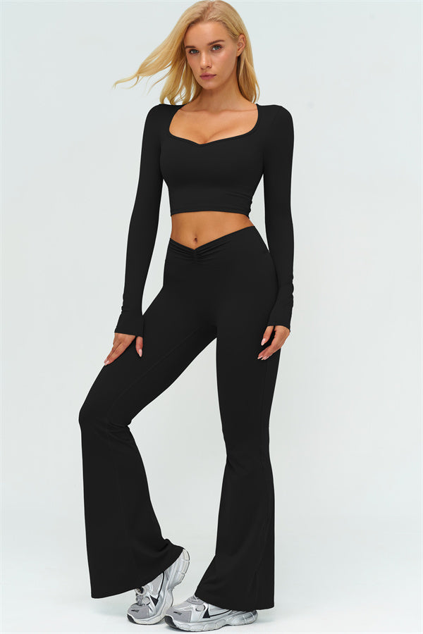 The Lushness Long Sleeve Crop top