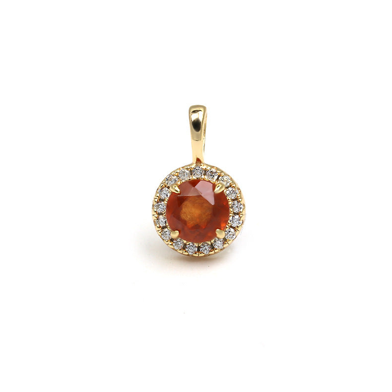 Pomegranate Zirconium Light Luxury Pendant