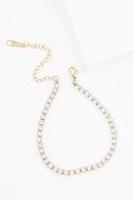 Round Stone Tennis Bracelet | Gold
