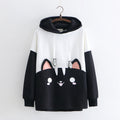 Women's loose student hoodie