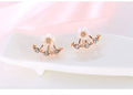 Flower Crystals Stud Earring