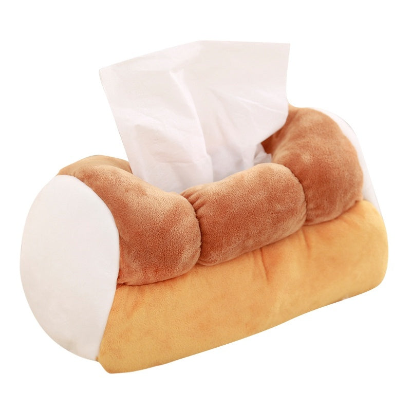 Plush paper box for car household paper towel cover soft