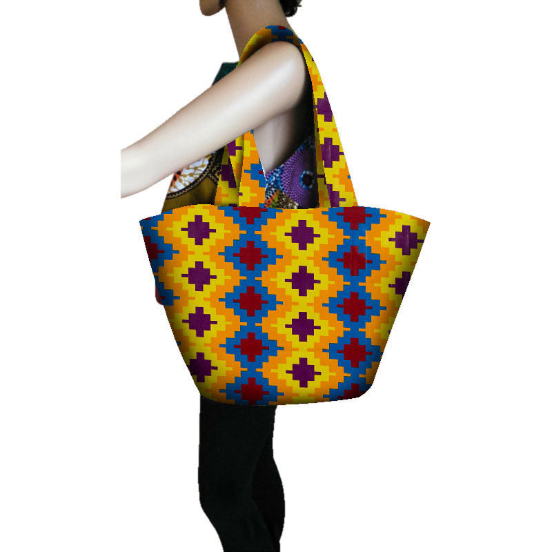Batik print handbag