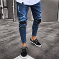 Zerok Distressed Patched Denim Jeans