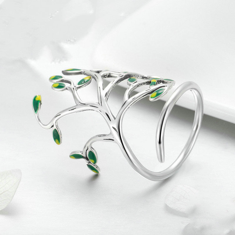 New Pattern Life Tree Ring S925 Silver Ring