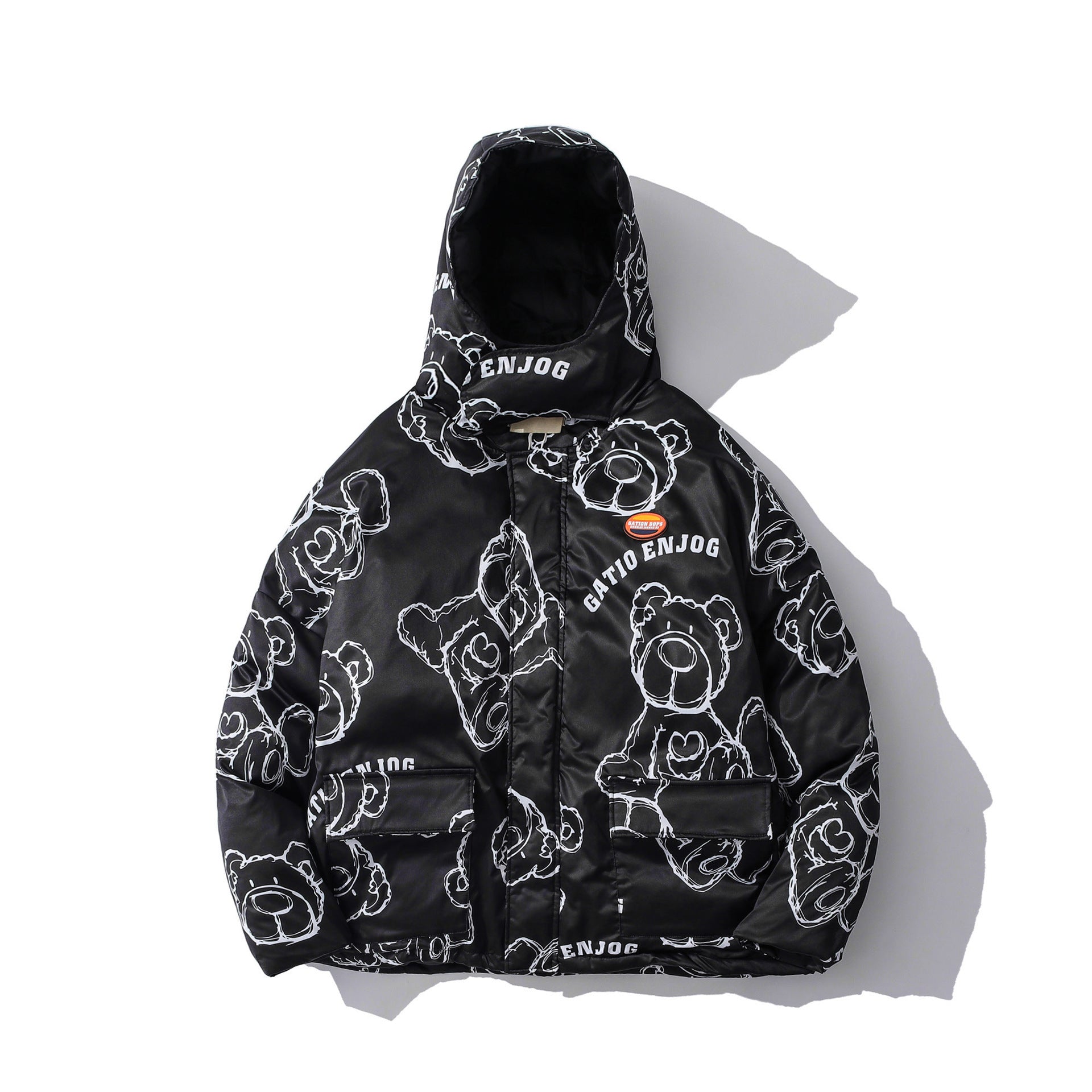 Loose Hooded Cotton Jacket Student Cotton Workwear Jacket