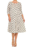 Polka dot midi dress in relaxed fit