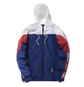 Tide brand windbreaker male and female European retro spell color Jackets spring loose sports leisure students handsome hooded jacket