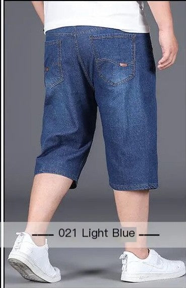 Men's Summer Loose Fit Denim Capris (Light Color)