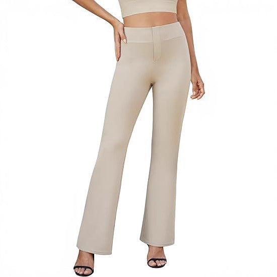 Business-Casual High-Waisted Stretch Trousers for Women