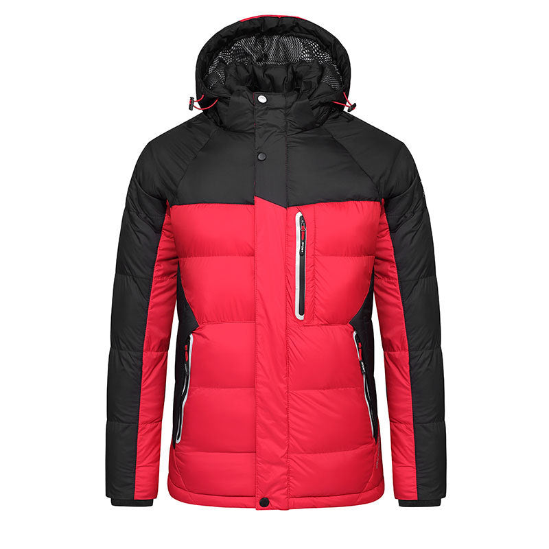 Men's sports padded hooded warm cotton jacket