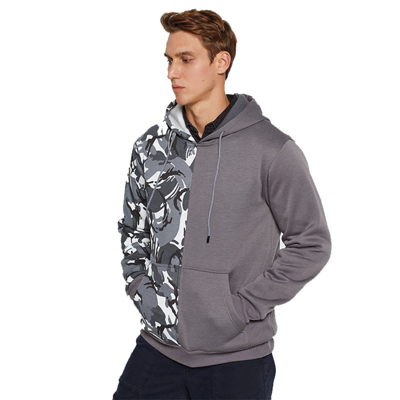 Camouflage hooded sweatshirt