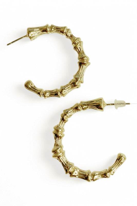 Small Bamboo Hoop Earrings