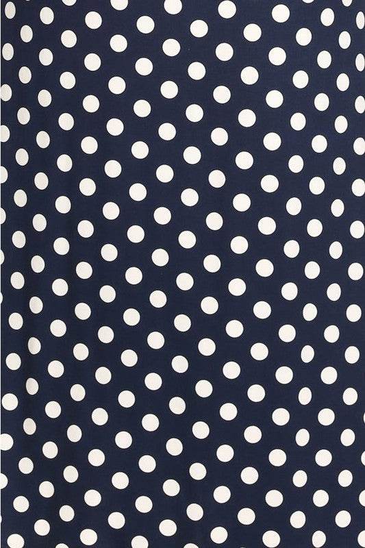 Plus size Polka dot  maxi length skirt