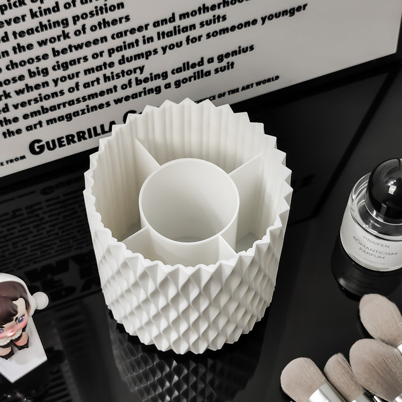 Household Rotatable Makeup Brush Dustproof Cover Storage Container