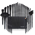 Makeup brush tool bag set