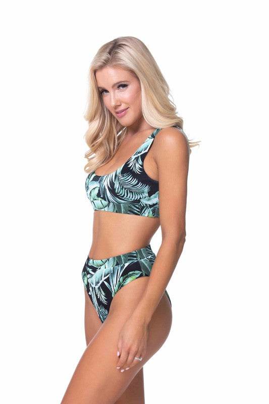 RIBBED ELASTIC BAND BIKINI SET