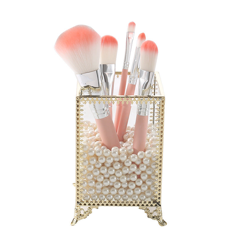 Makeup brush storage bucket