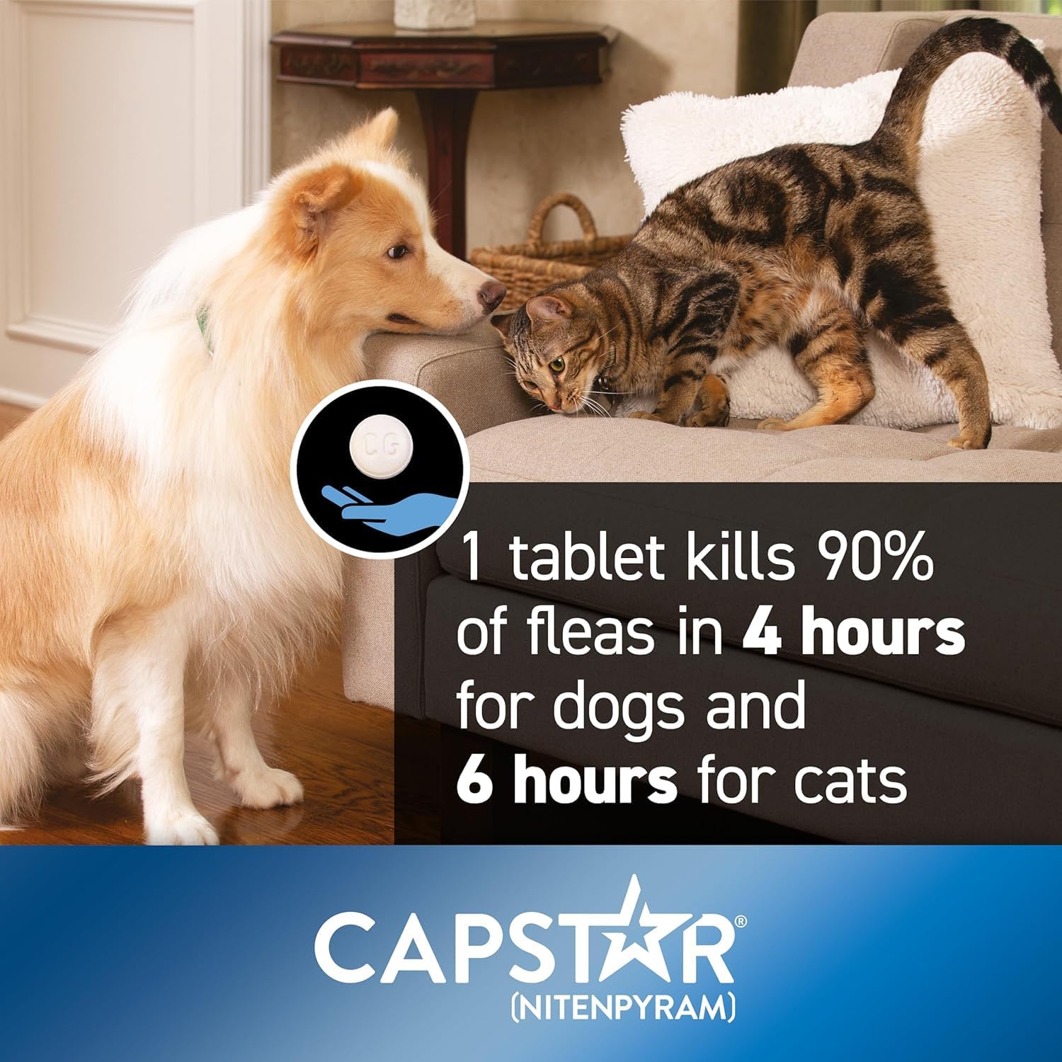 Capstar Fast-Acting Oral Treatment for Dogs & Cats 2-25 lb 6 Doses Fast Acting
